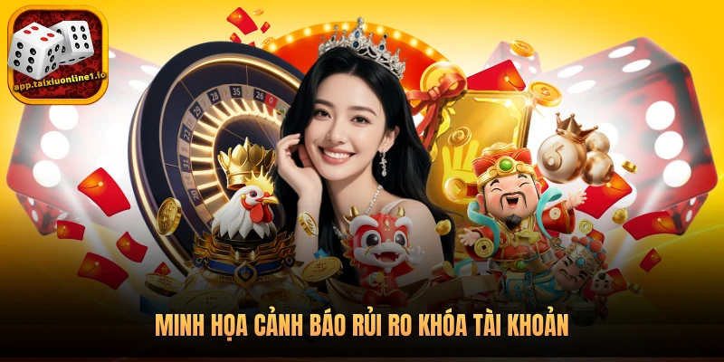 Minh họa cảnh báo rủi ro khóa tài khoản